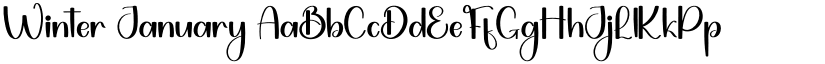 Winter January font