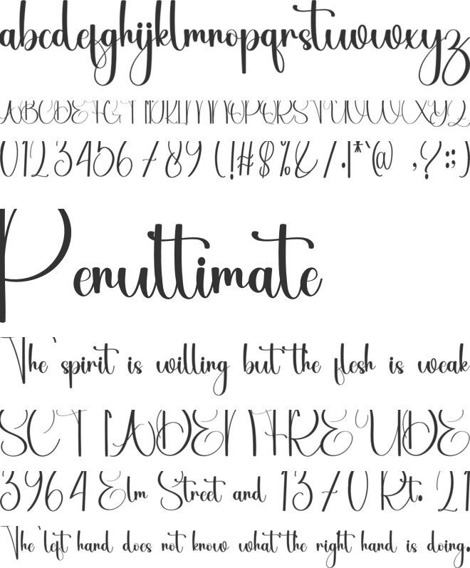 Spooky Birthday font preview