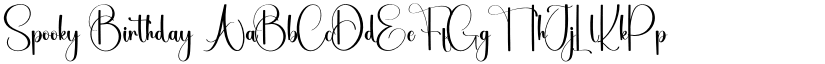 Spooky Birthday font