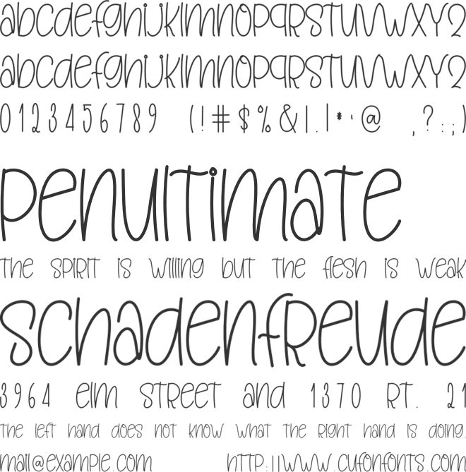 Magic Birthday font preview