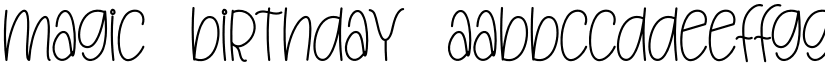 Magic Birthday font