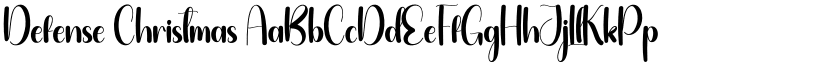 Defense Christmas font