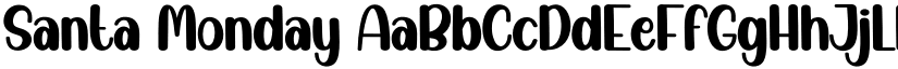 Santa Monday font