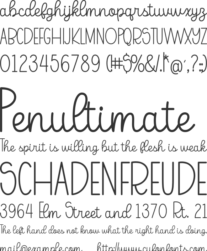 Handwritten Halloween font preview