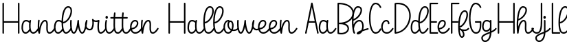 Handwritten Halloween font