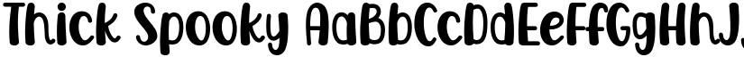 Thick Spooky font