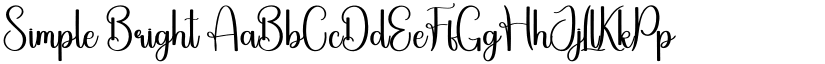Simple Bright font
