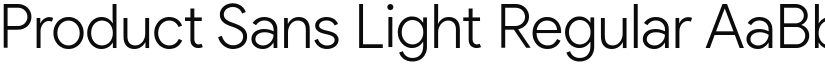 Product Sans Light Regular font