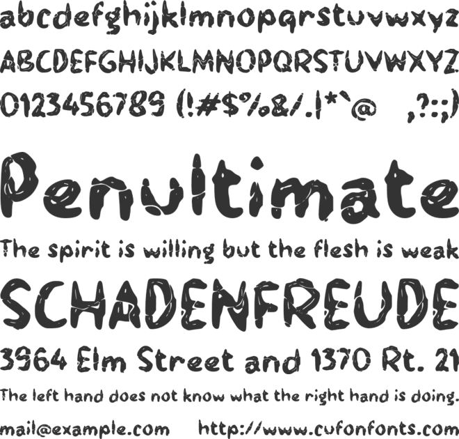 Wabanding font preview