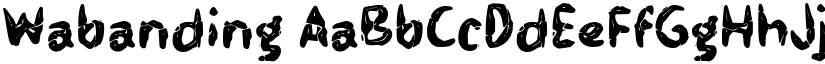 Wabanding font