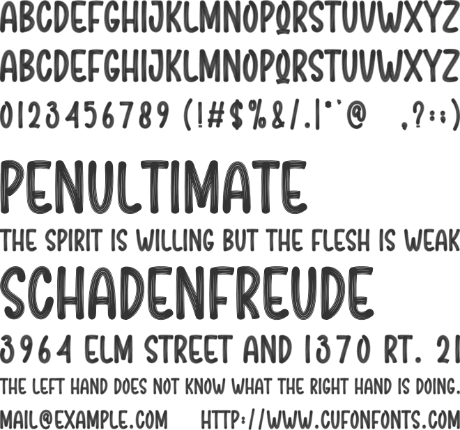 Spooky Winter font preview