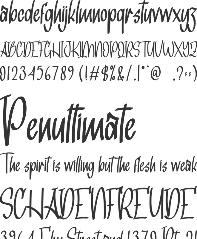 Santa Painting font preview