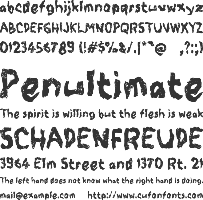 Wabagyo font preview