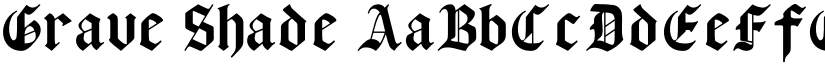 Grave Shade font