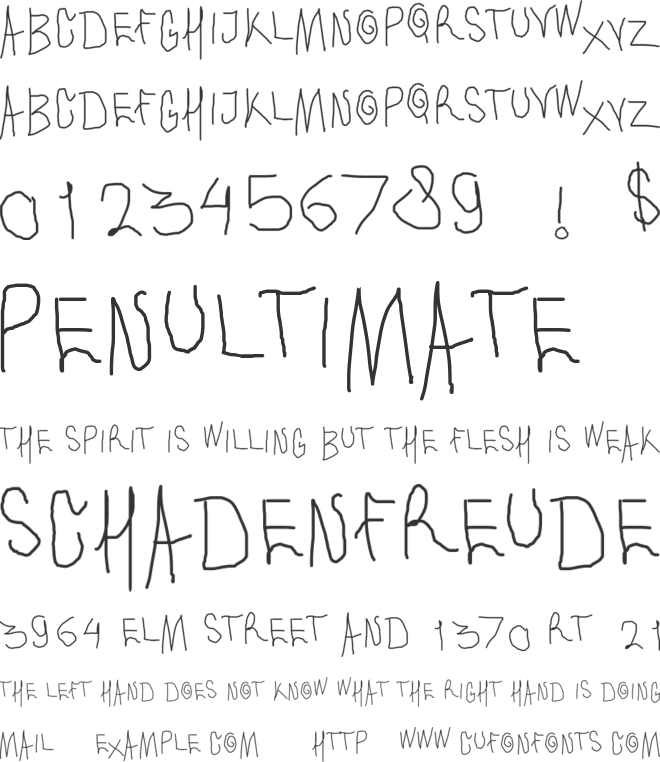 Friends Z font preview