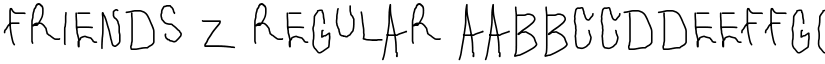Friends Z Regular font