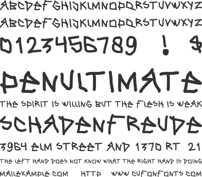 Urban Cile font preview