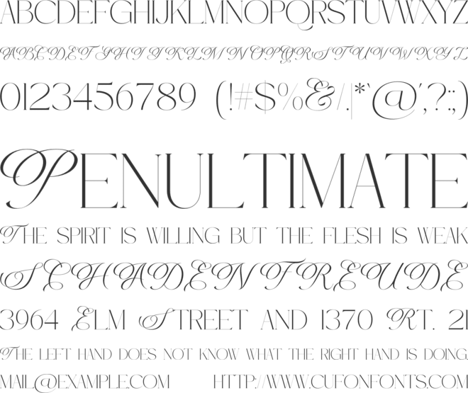 Madreya font preview
