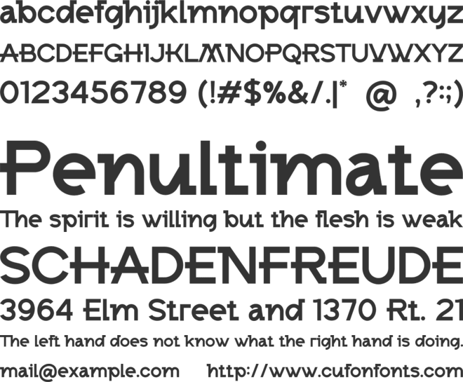 Bendagi font preview