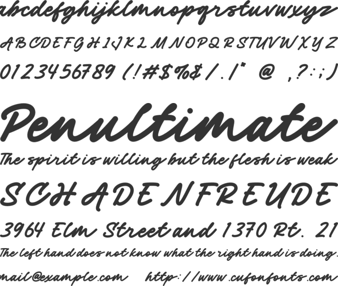 Caronly font preview