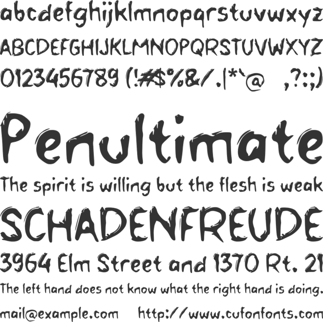 Wabality font preview