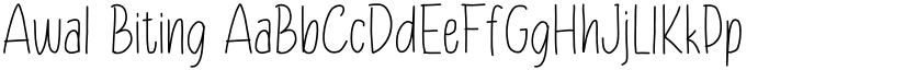 Awal Biting font