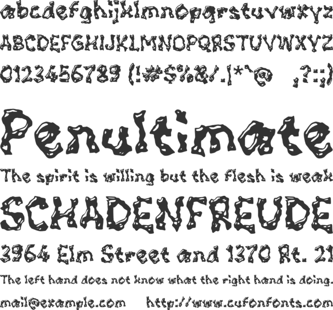 Wancine font preview