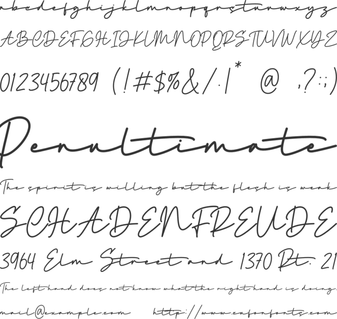 Ganttecy font preview