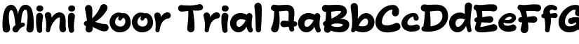 Mini Koor Trial font