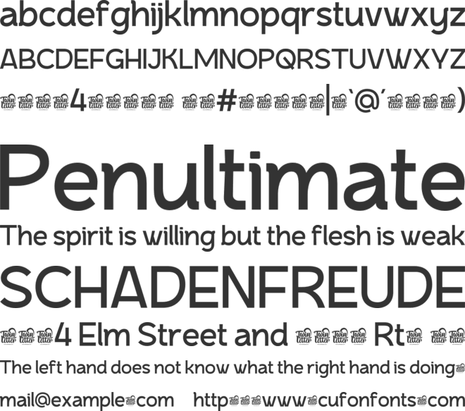 Qalget Trial font preview