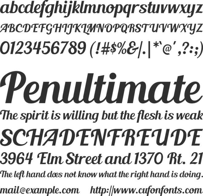 Blenda Script font preview
