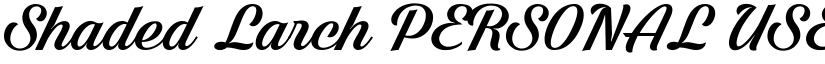 Shaded Larch PERSONAL USE ONLY Regular font