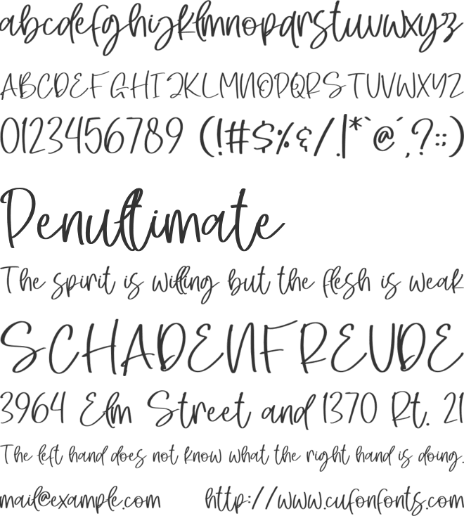 Stay Feeling font preview