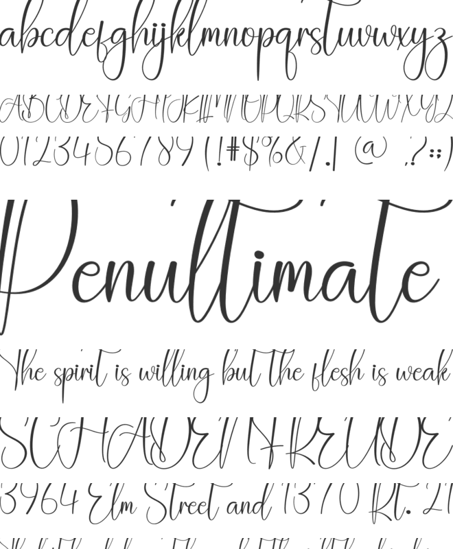 Painting Christmas font preview