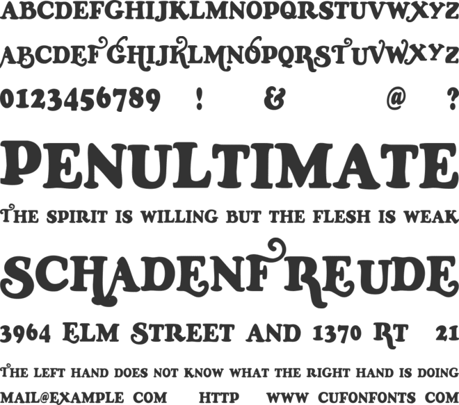 Vtks-Audazin font preview