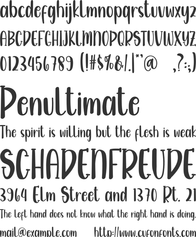 Pretty Girls font preview