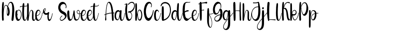 Mother Sweet font