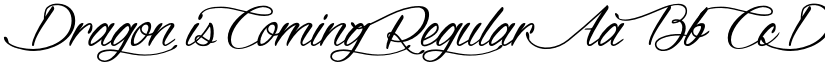 Dragon is Coming Regular font