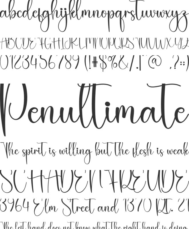 Poster Santa font preview