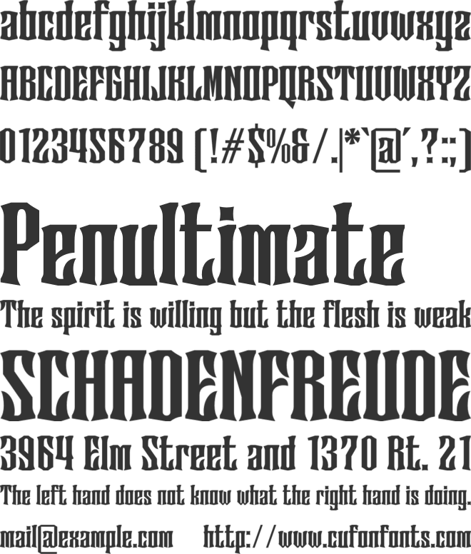 Hendica font preview