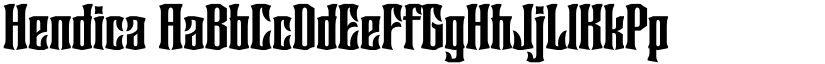 Hendica font