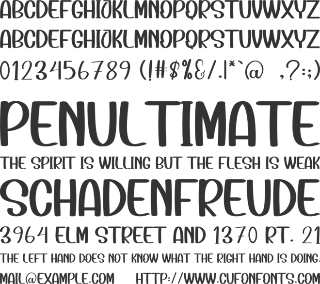 Baby Lover font preview