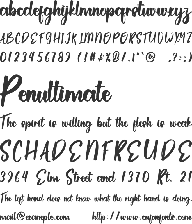 Clean Beaches font preview