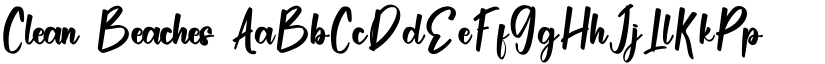 Clean Beaches font