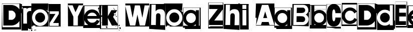 Droz Yek Whoa Zhi font