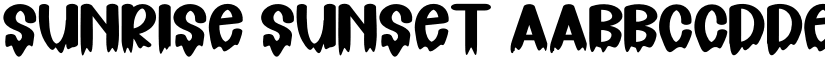 Sunrise Sunset font