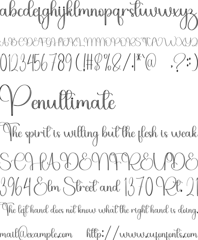 Goodbye Forever font preview