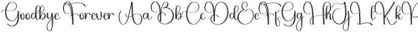 Goodbye Forever font
