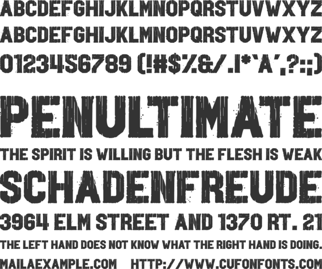 Swansong font preview