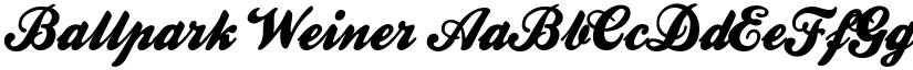 Ballpark Weiner font